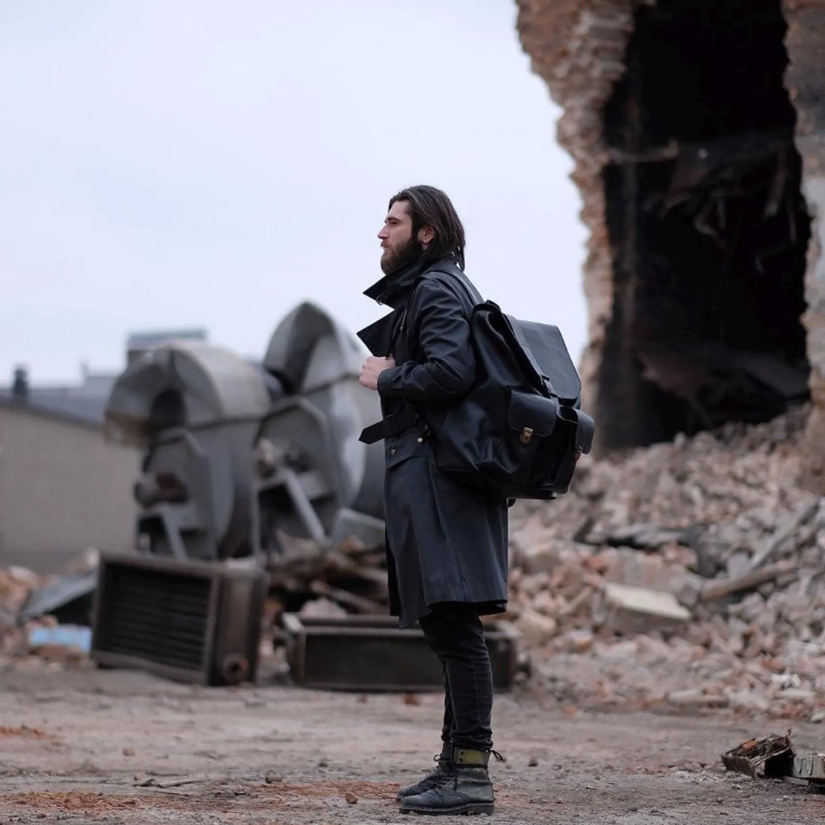 Full-Grain Leather Rucksack