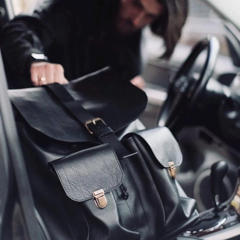 Full-Grain Leather Rucksack