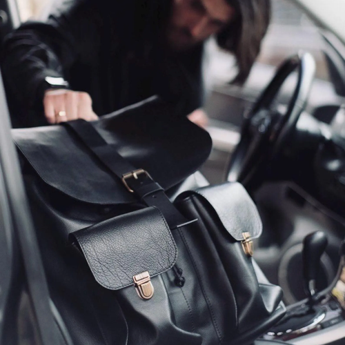 Full-Grain Leather Rucksack