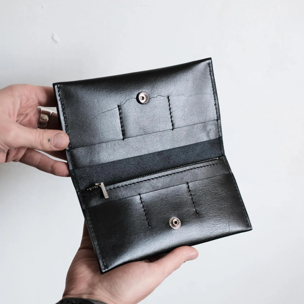 Handmade Minimalist Clutch with Coin Pocket