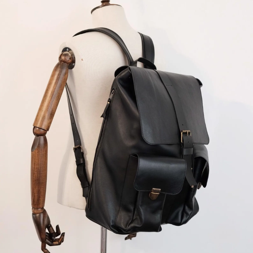 Full-Grain Leather Rucksack
